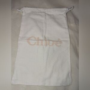 Chloé Dust Storage Bag 8.5” X 12.5” Cream EUC